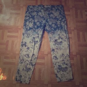 NY&Co floral print ankle leggings jeans